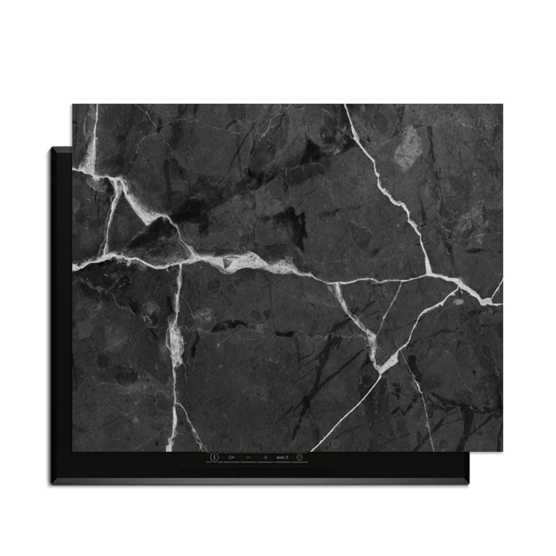 Marble Charcoal - Herdabdeckplatte zum Schutz von Induktionskochfeldern mit einem eleganten Design.
