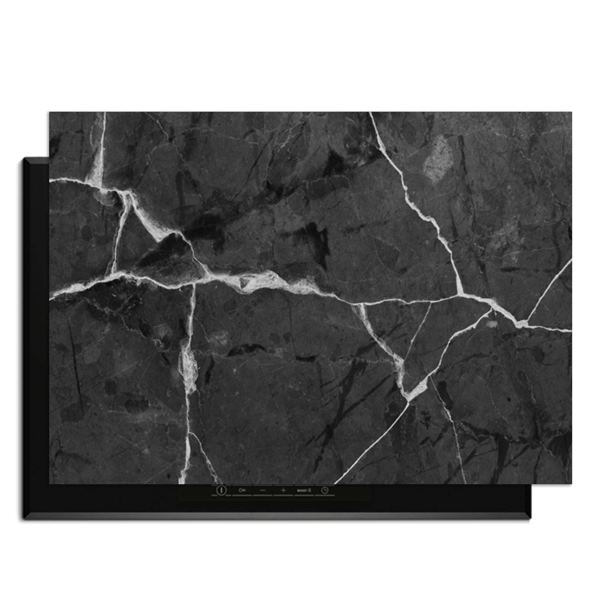 Marble Charcoal - Herdabdeckplatte, stilvoller und funktioneller Schutz für Induktionskochfelder.