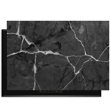 Marble Charcoal - Herdabdeckplatte, elegant und funktionell, ideal zum Schutz von Induktionskochfeldern.