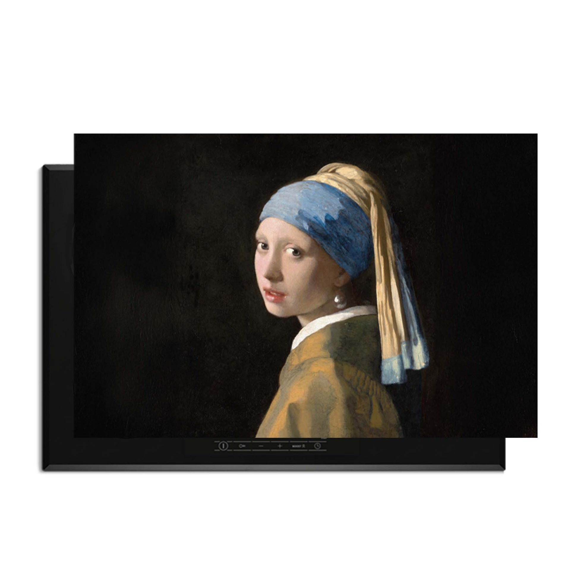 Girl with the Pearl - Herdabdeckplatte mit klassischem Look für moderne Küchen, schönes Küchenzubehör mit künstlerischem Design.