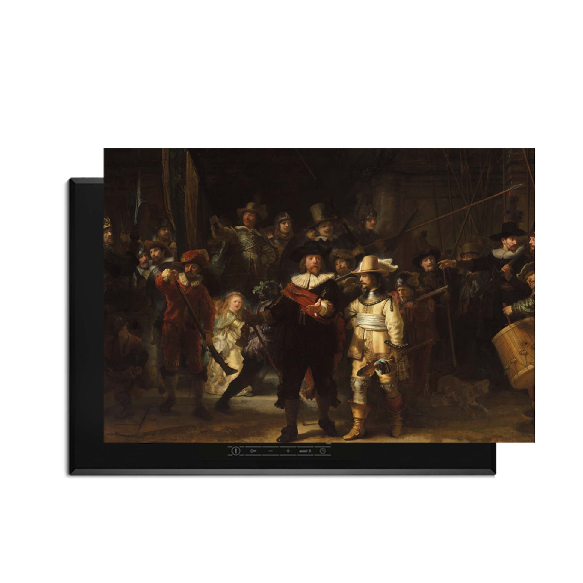 Night Watch - Herdabdeckplatte mit historischem Meisterwerk für Dynamik und Grandezza in der Küche