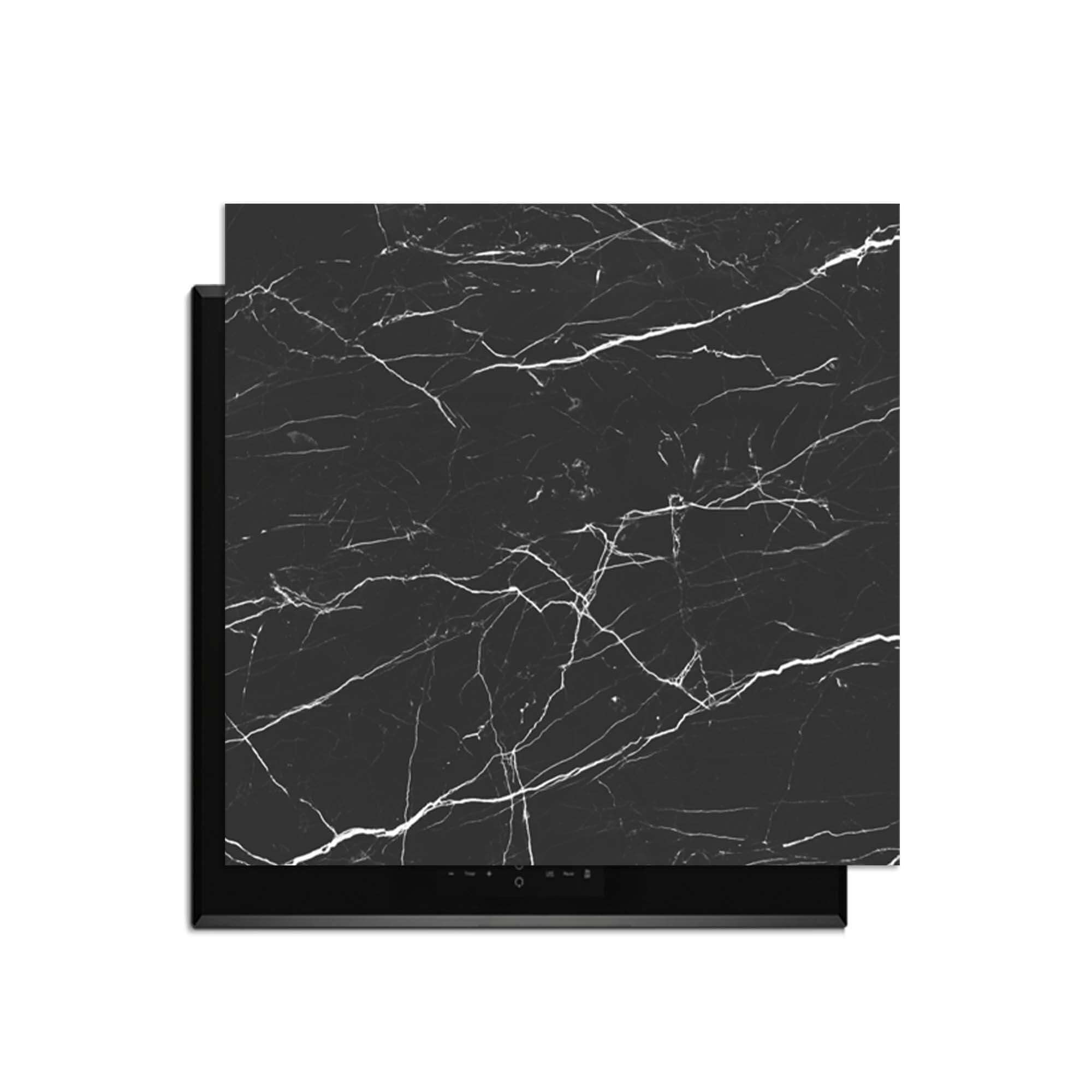 Obsidian Marble - Herdabdeckplatte mit elegantem Marmor-Design für Induktionskochfelder