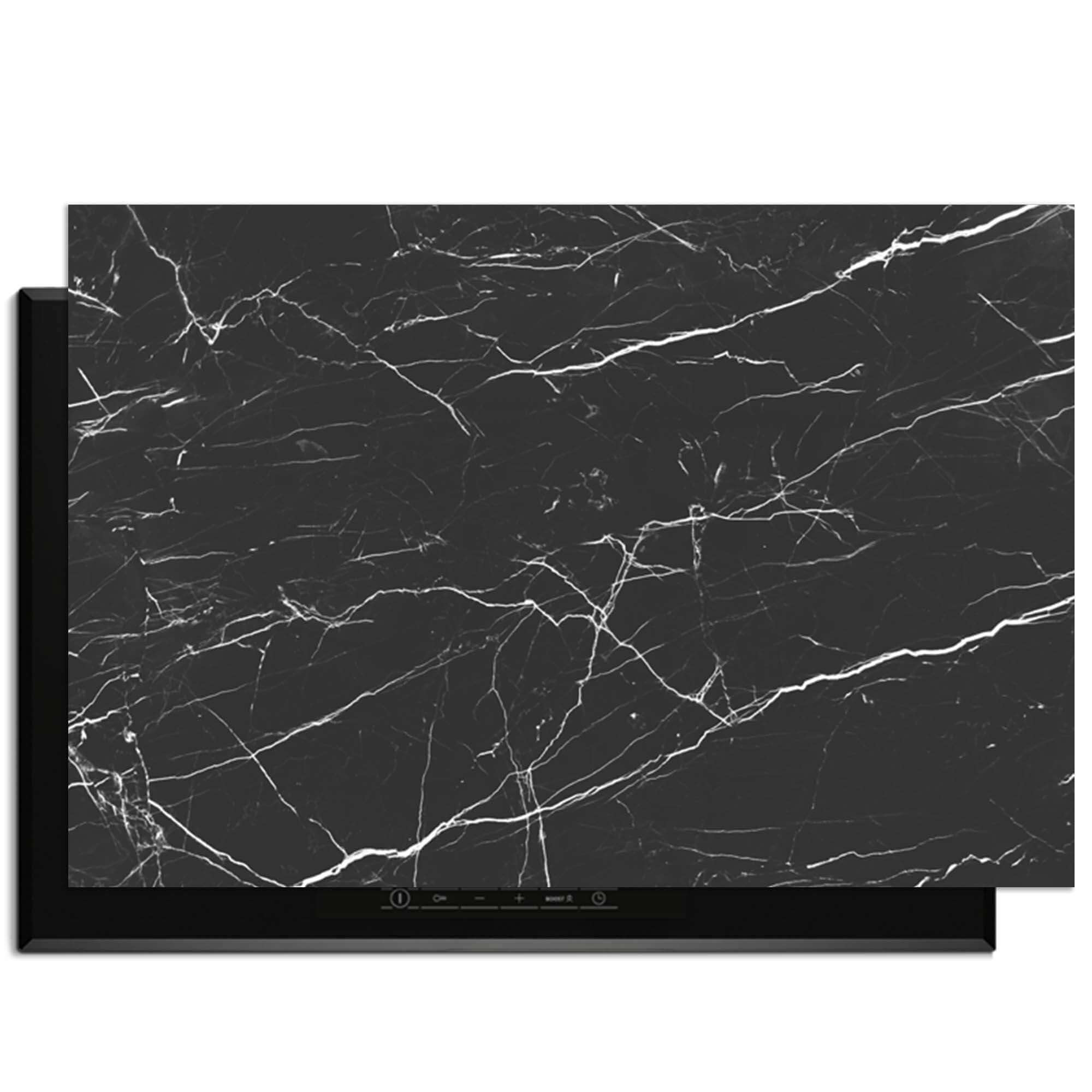 Obsidian Marble - Herdabdeckplatte mit elegantem Marmor-Design zum Schutz von Induktionskochfeldern.