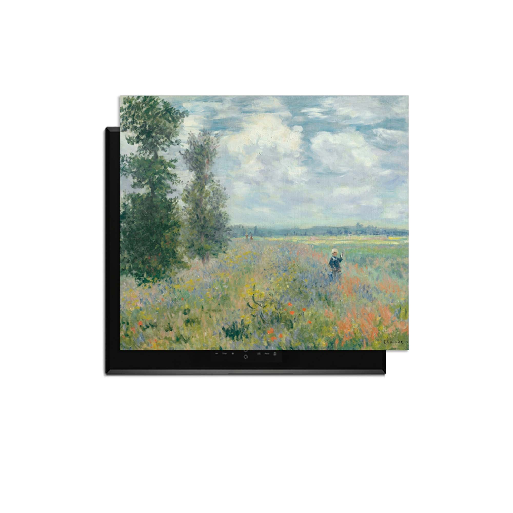 Mohnfeld - Herdabdeckplatte mit malerischem Blumenfeld-Design für einen farbenfrohen und lebendigen Küchenstil.