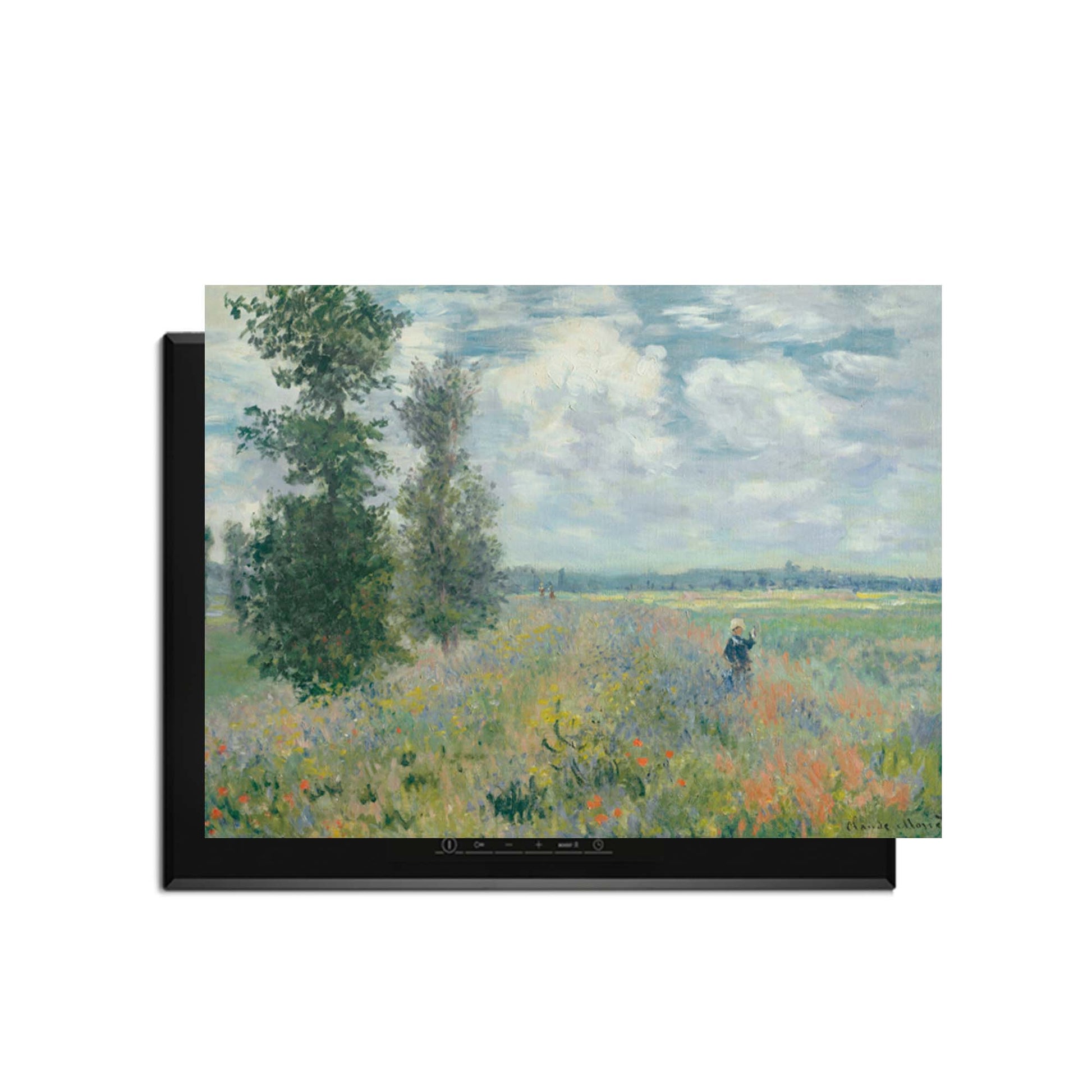 Poppy Field - Herdabdeckplatte mit roten Blumen und künstlerischen Pinselstrichen für einen lebendigen Küchenlook.