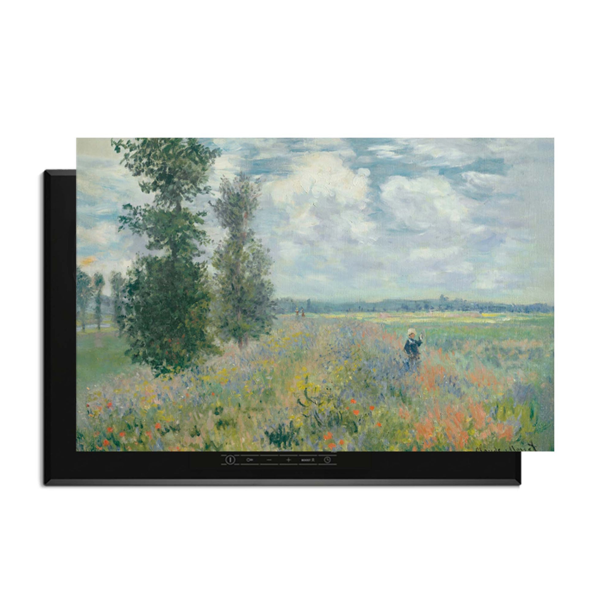 Mohnfeld - Herdabdeckplatte mit malerischen roten Blumen für einen kunstvollen Küchenlook.