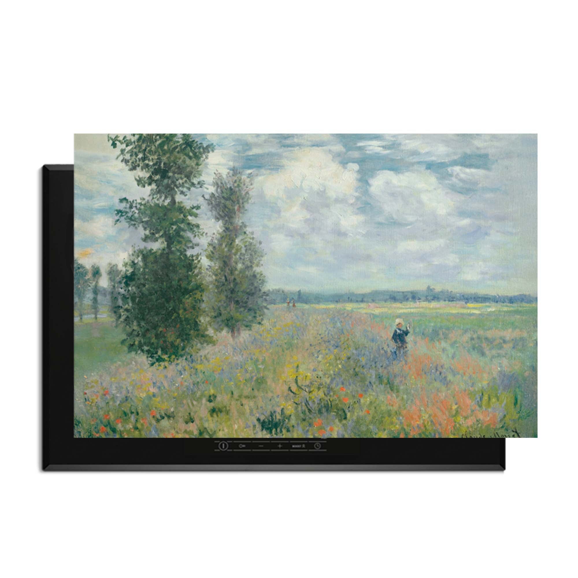 Mohnfeld - Herdabdeckplatte mit malerischen roten Blumen für einen kunstvollen Küchenlook.