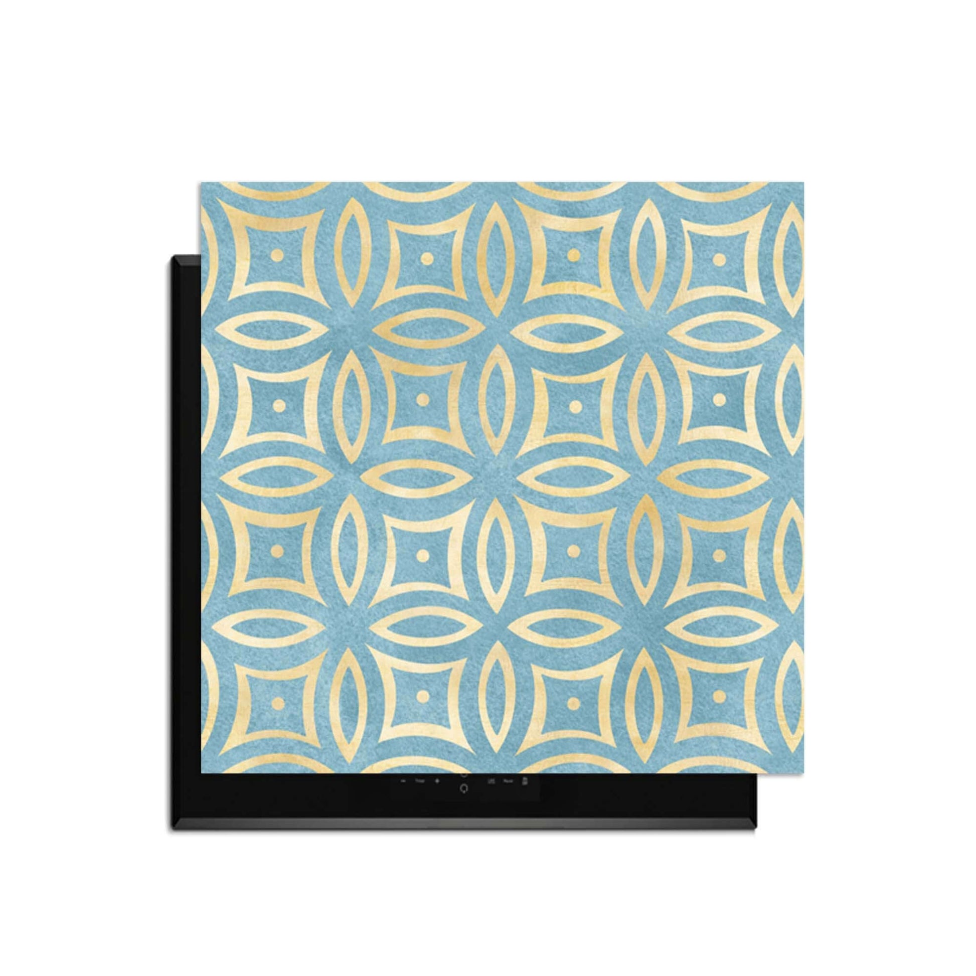 Petal Illusion Blue - Herdabdeckplatte mit elegantem Blumendesign, perfekt als Herdabdeckplatte für ein luxuriöses Aussehen.