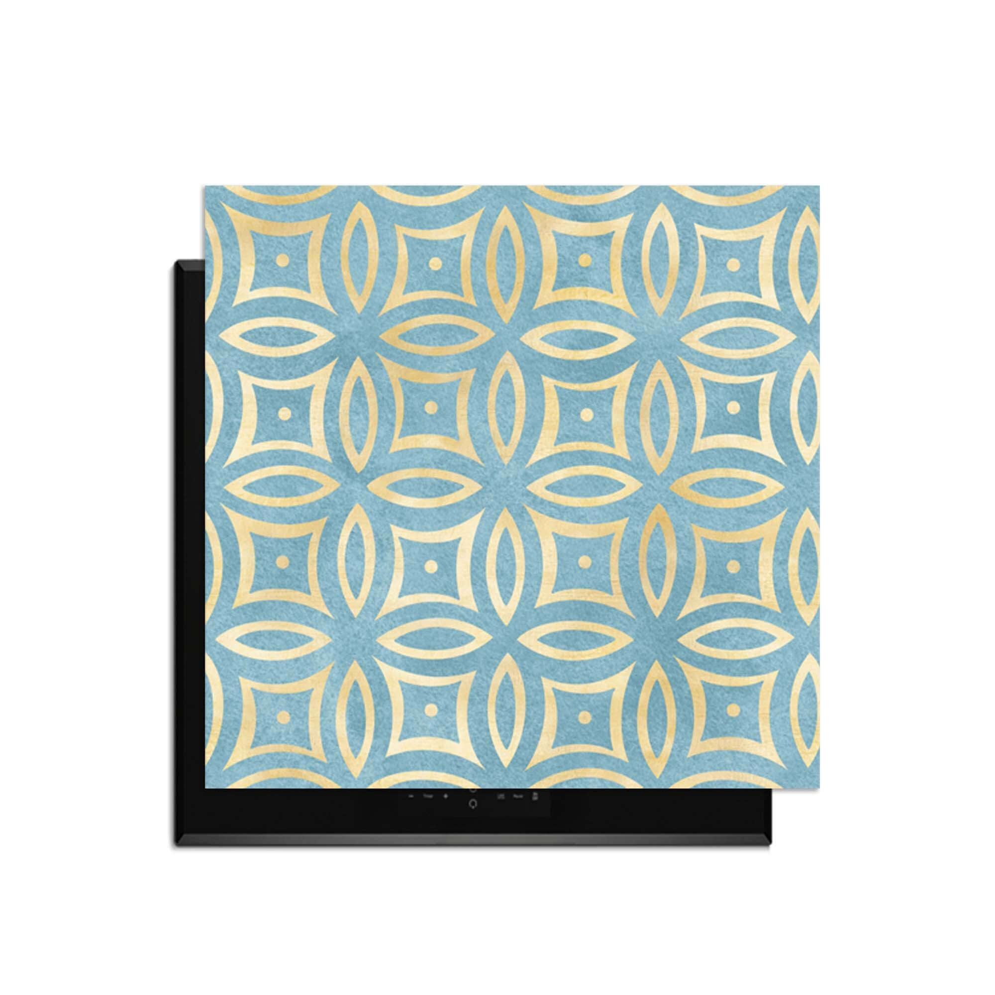 Petal Illusion Blue - Herdabdeckplatte mit elegantem Blumendesign, perfekt als Herdabdeckplatte für ein luxuriöses Aussehen.