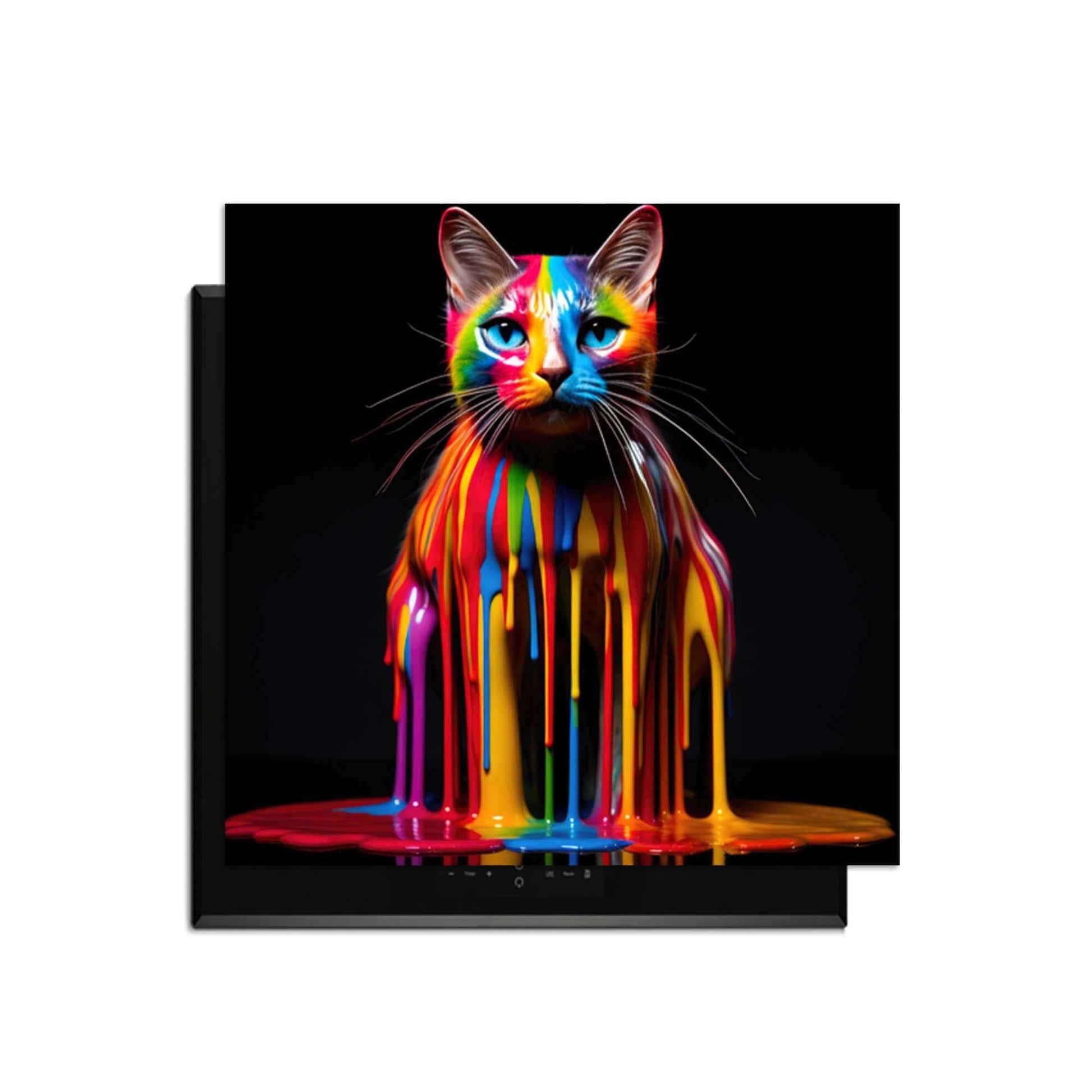 Rainbow Cat - Herdabdeckplatte mit bunter Farbe, schützt Ihr Induktionskochfeld vor Abnutzung und Verschleiß.