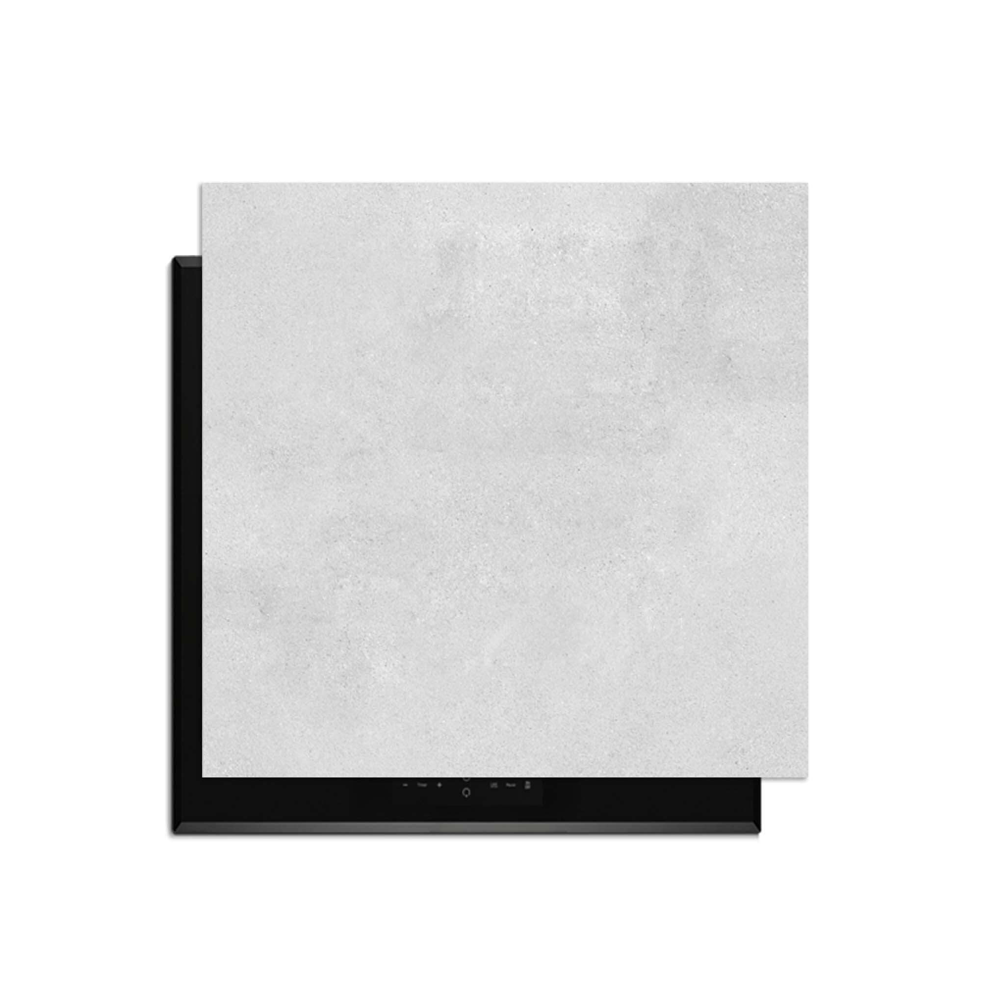 Smooth Concrete - Herdabdeckplatte auf einem Induktionskochfeld mit moderner Betonoptik.