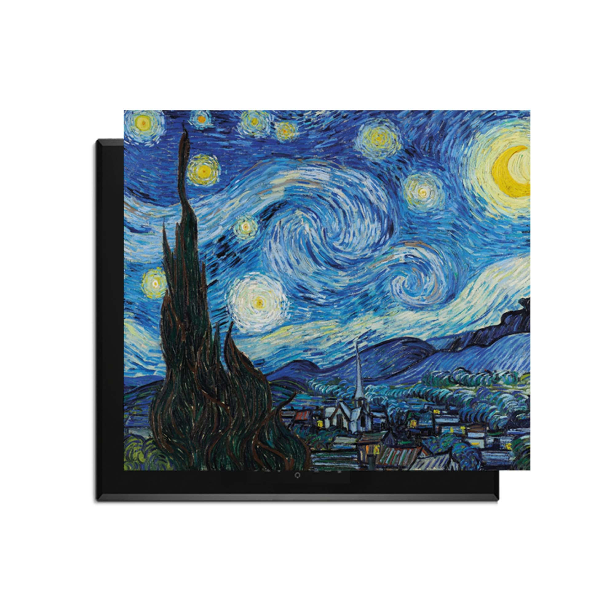 Starry Night - Herdabdeckplatte mit kunstvollem Sternennacht-Design in Blau für ein verträumtes Küchendesign.