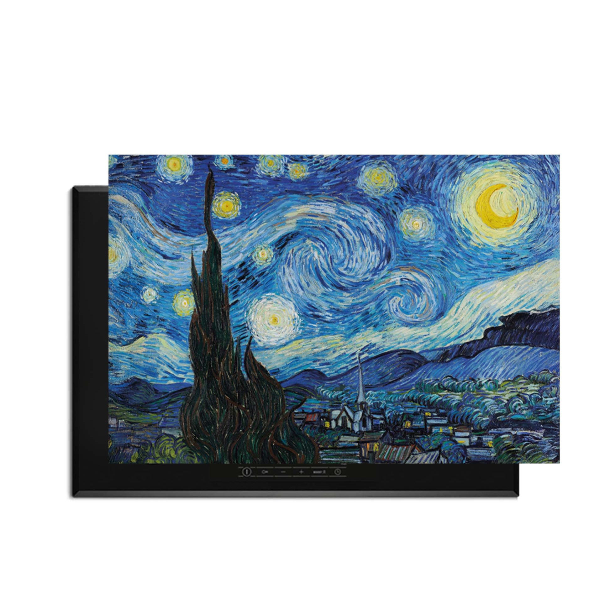 Starry Night - Herdabdeckplatte mit einem verträumten und künstlerischen Sternennachtdruck, perfekt für eine stilvolle Kücheneinrichtung.