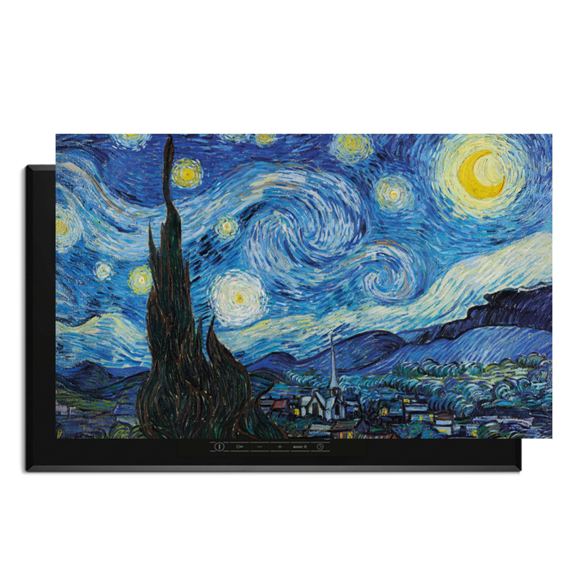 Starry Night - Herdabdeckplatte mit kunstvoller Sternennacht und Blautönen, Küchenaccessoire mit verträumtem Look.