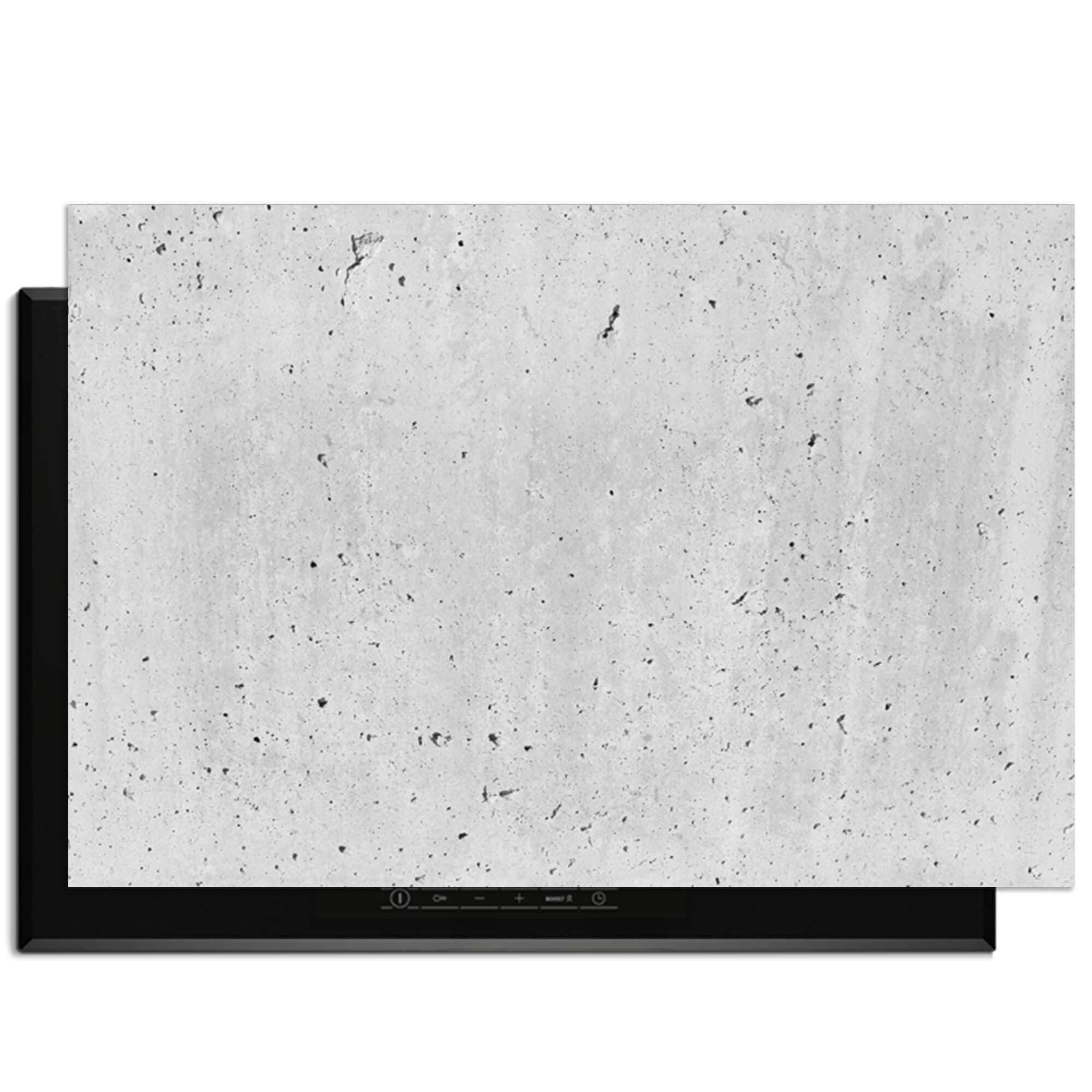 Urban Cement - Herdabdeckplatte Draufsicht auf ein Induktionskochfeld mit Betonoptik