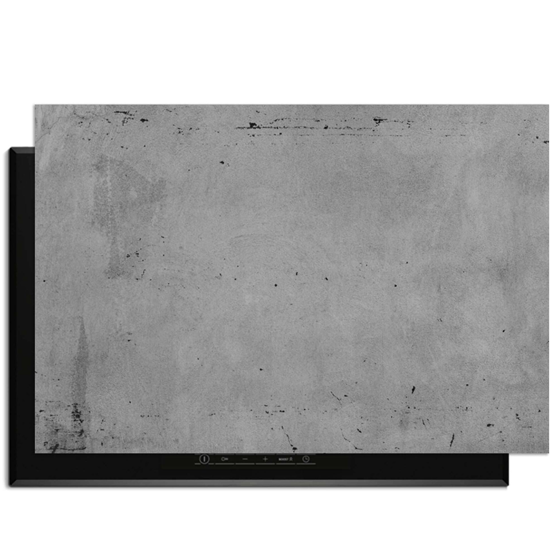 Herdabdeckplatte Urban Slate mit Design in Betonoptik in Grautönen.