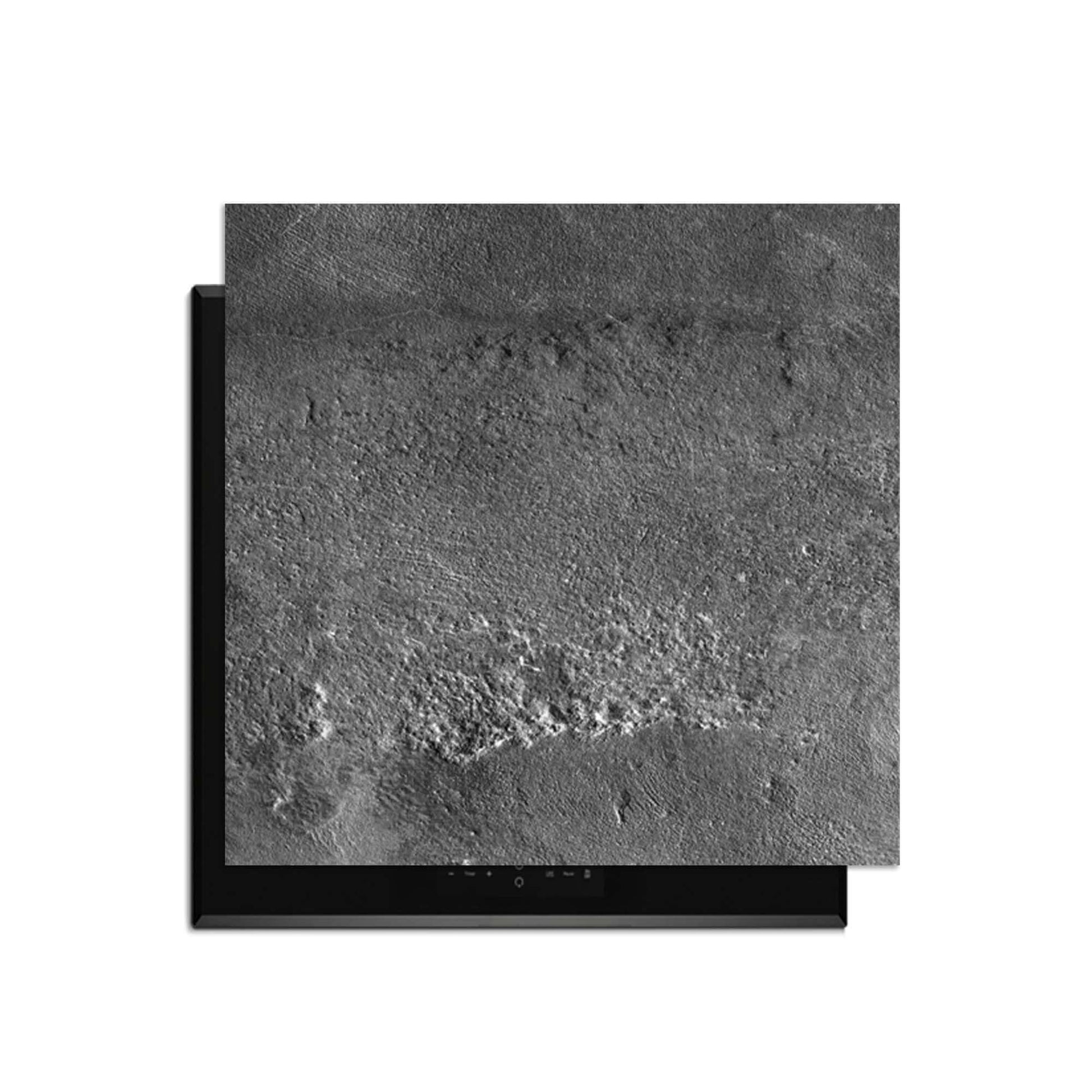 Urban Stone Elegance - Herdabdeckplatte mit industriegrauem Design für moderne Küchen.
