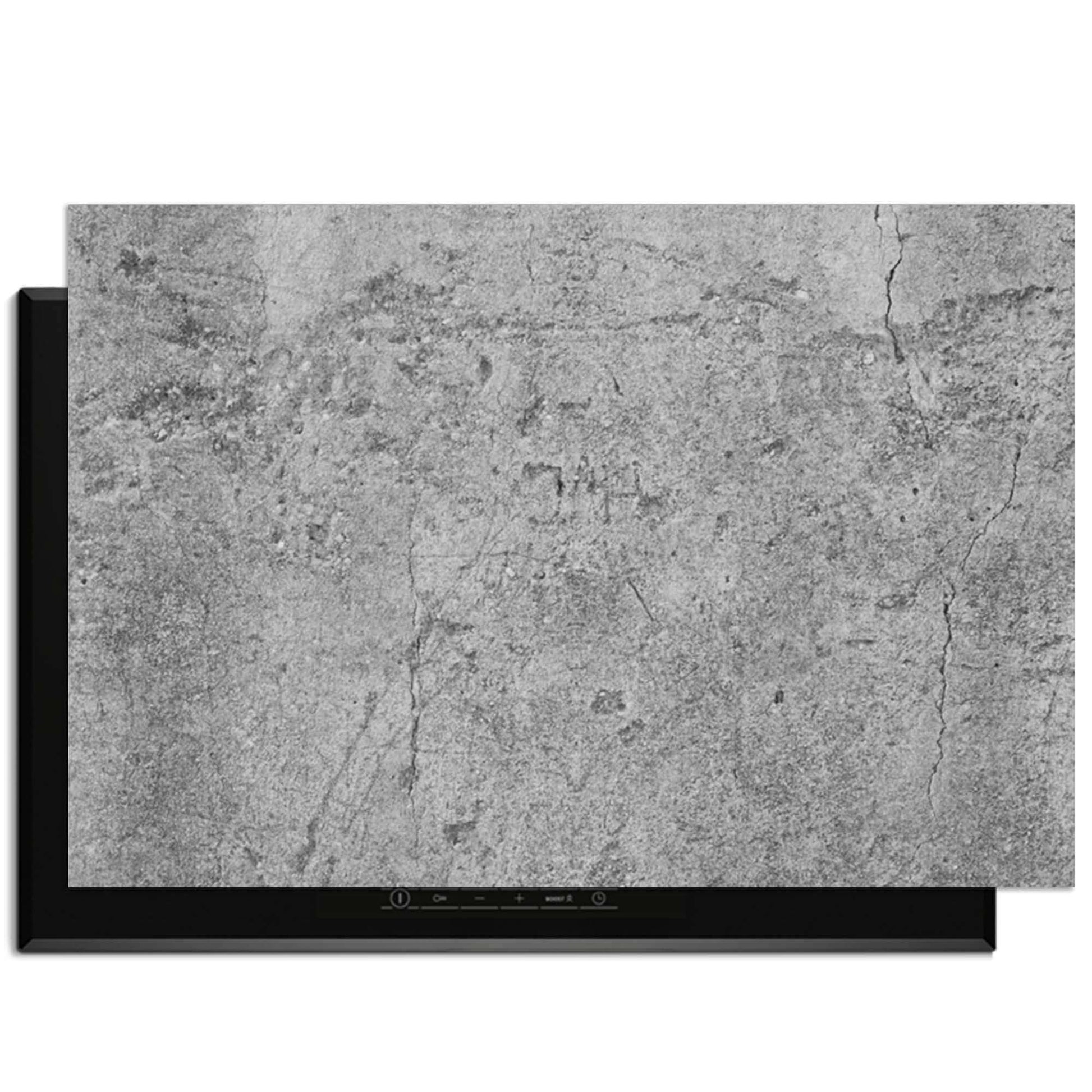 Draufsicht auf den Urban Stone Herdabdeckplatte mit stilvoller Betonoptik