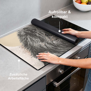 Majestätischer Löwe - Herdabdeckplatte