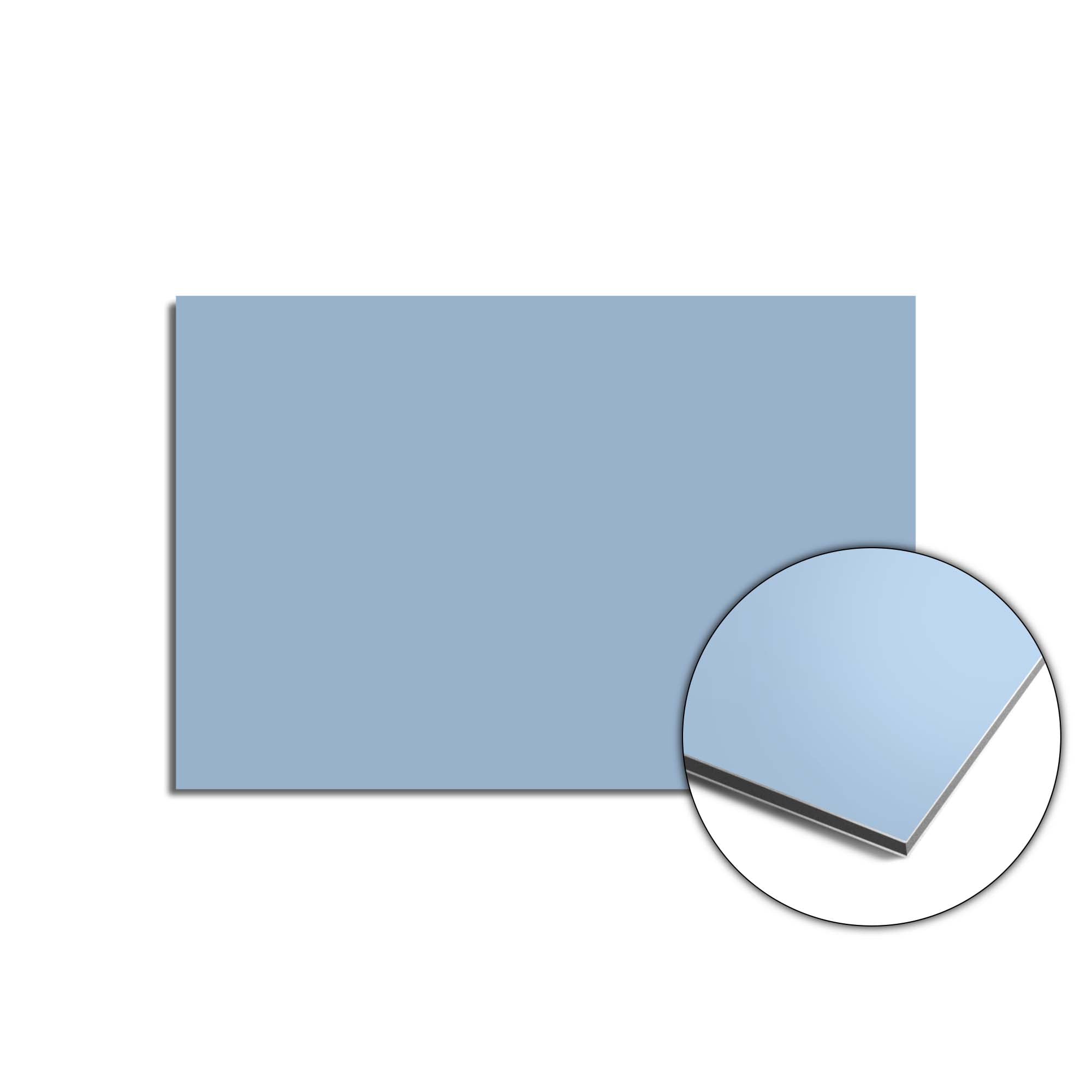 Clear Sky Splash Screen in Hellblau für die Küche, ruhiger Look, schützende Spritzwand, schlichtes Design, Küchen-Spritzschutz Produkt.