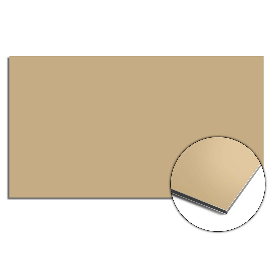 Champagne Glow Splash Screen - gold-beiger Küchenspritzschutz für ein luxuriöses Aussehen und Schutz vor Feuchtigkeit und Spritzern.