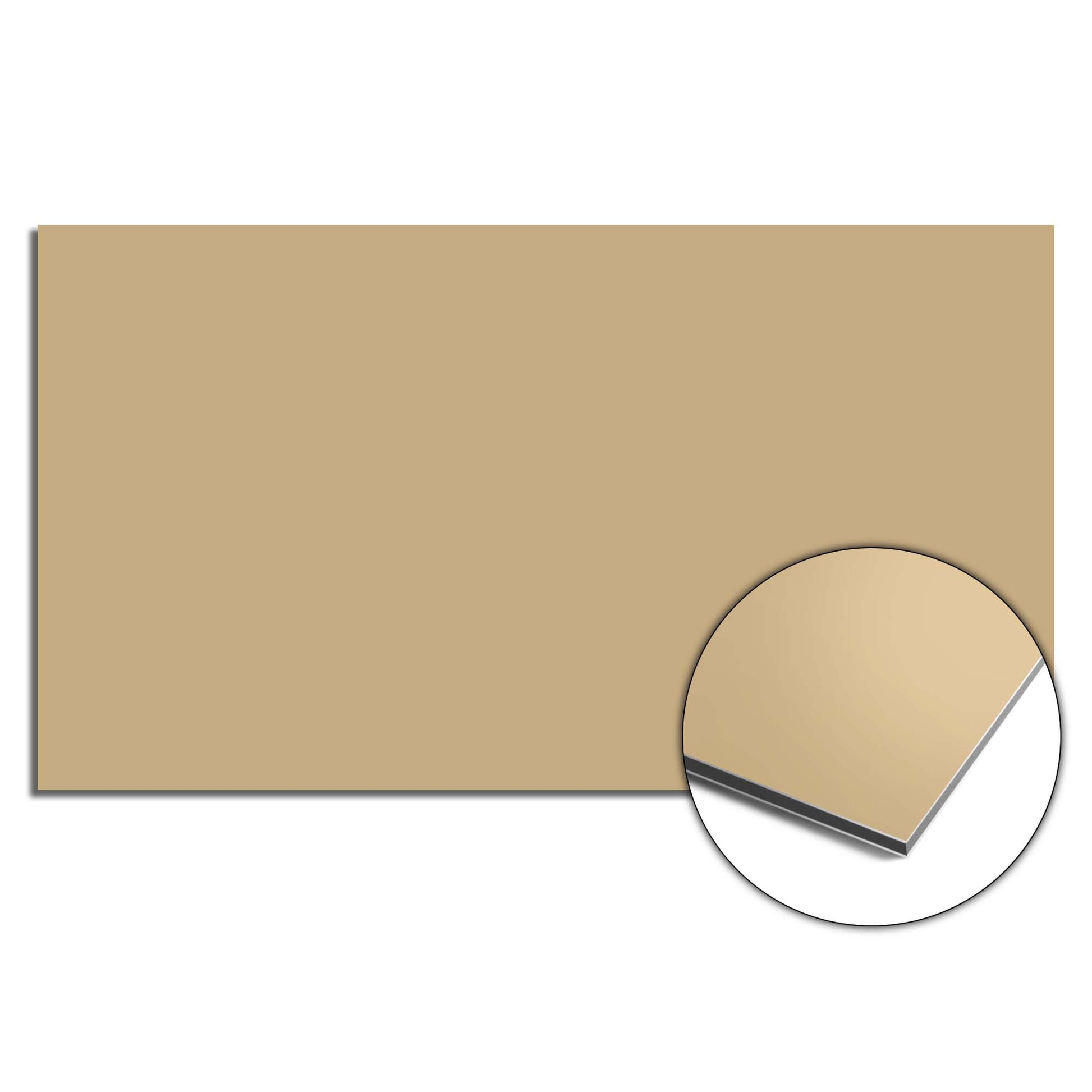 Champagne Glow Splash Screen - gold-beiger Küchenspritzschutz für ein luxuriöses Aussehen und Schutz vor Feuchtigkeit und Spritzern.