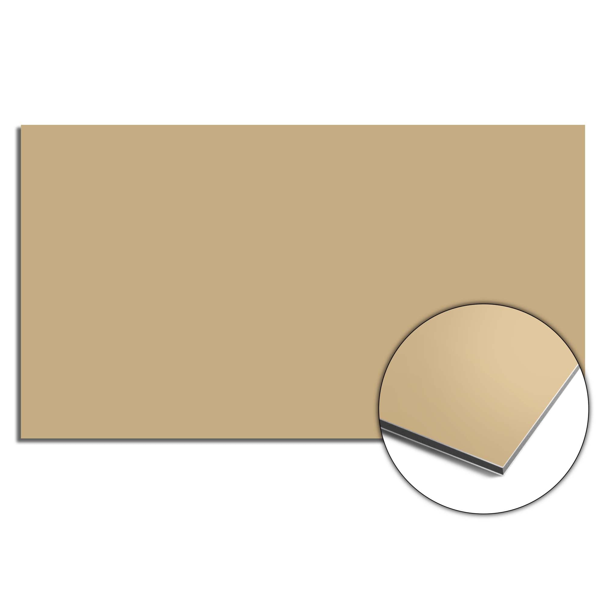 Champagne Glow Splash Screen - gold-beiger Küchenspritzschutz für ein luxuriöses Aussehen und Schutz vor Feuchtigkeit und Spritzern.