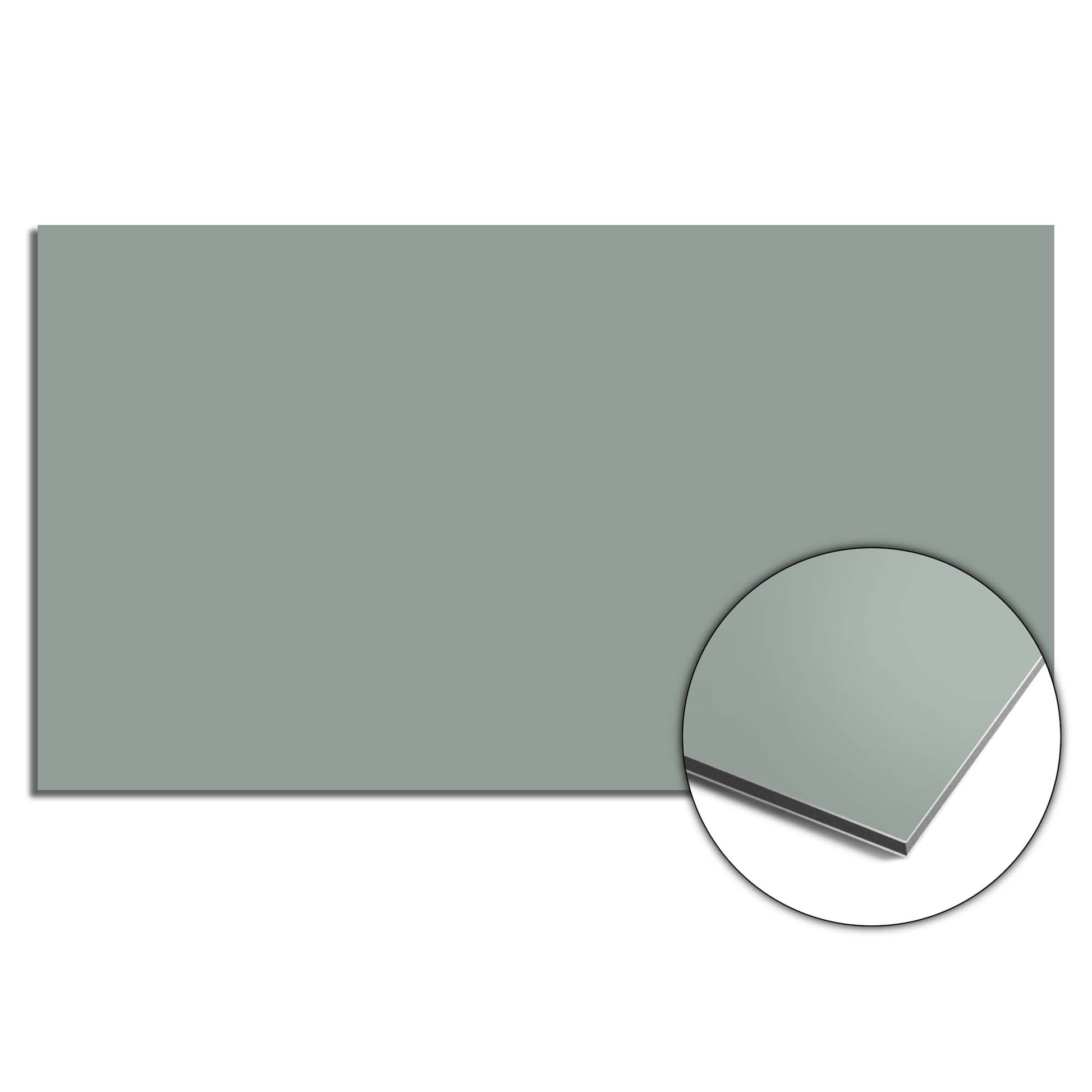 Iceberg Green Splashback für moderne Küchen, Spritzschutz in einem gedämpften Grünton, passend zu Holz, Schwarz, Weiß und erdigen Farben.