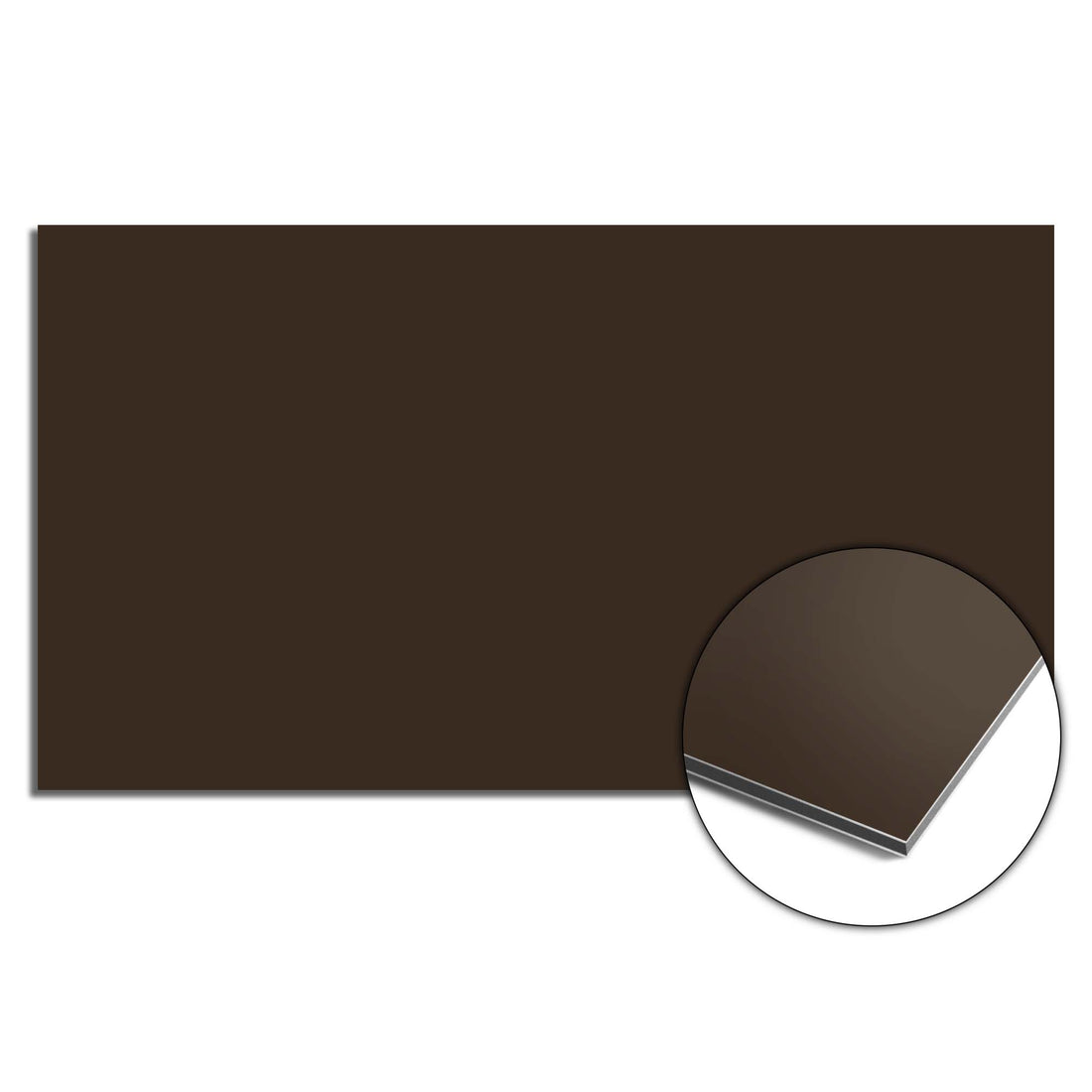 Lucida Mudguard in Dunkelbraun für eine stilvolle Küche, einfacher Spritzschutz. Spritzschutz für ein luxuriöses Aussehen.