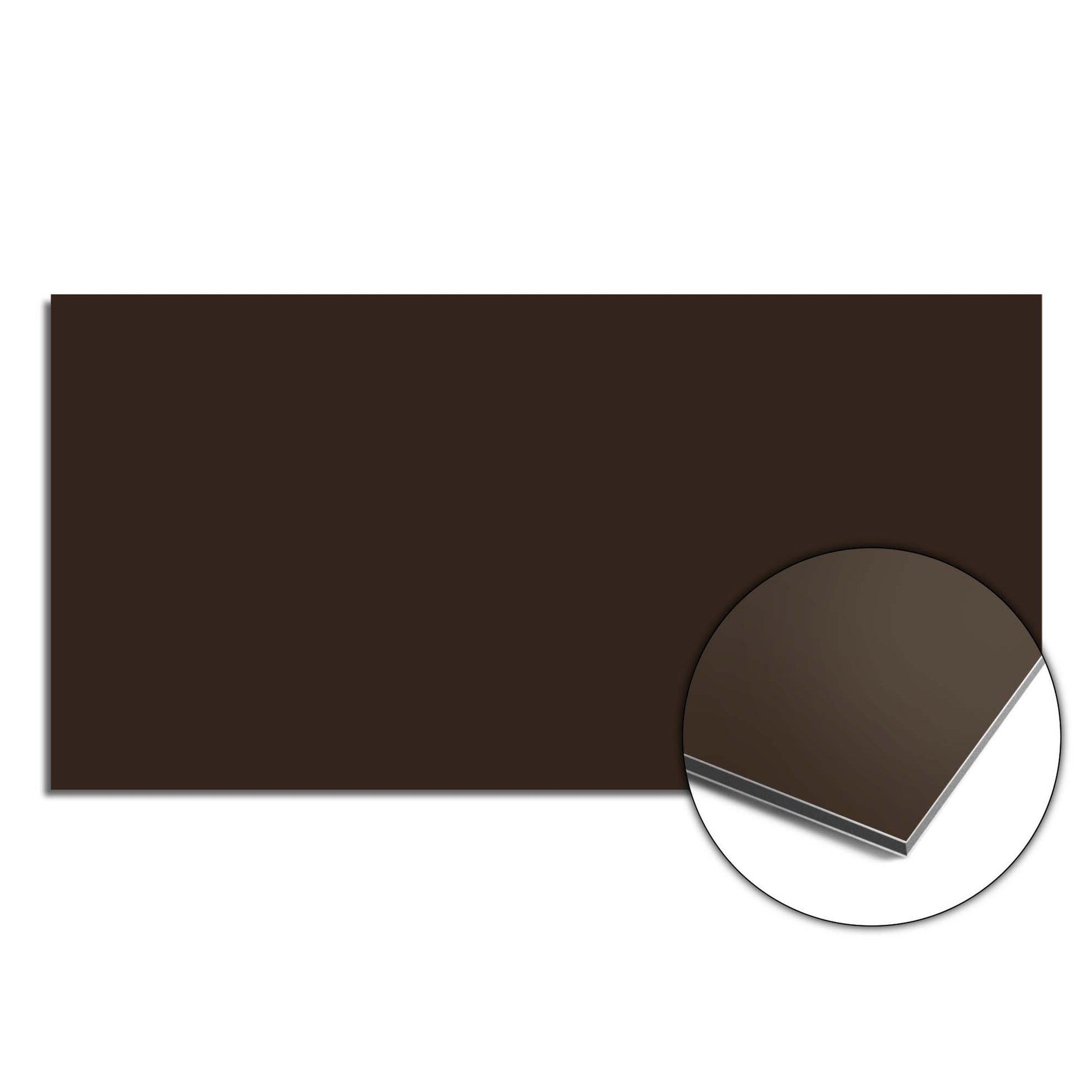 Lucida Splashback in einem dunklen Braunton für eine schicke Küche, ideal als Spritzschutz und Küchenrückwand.