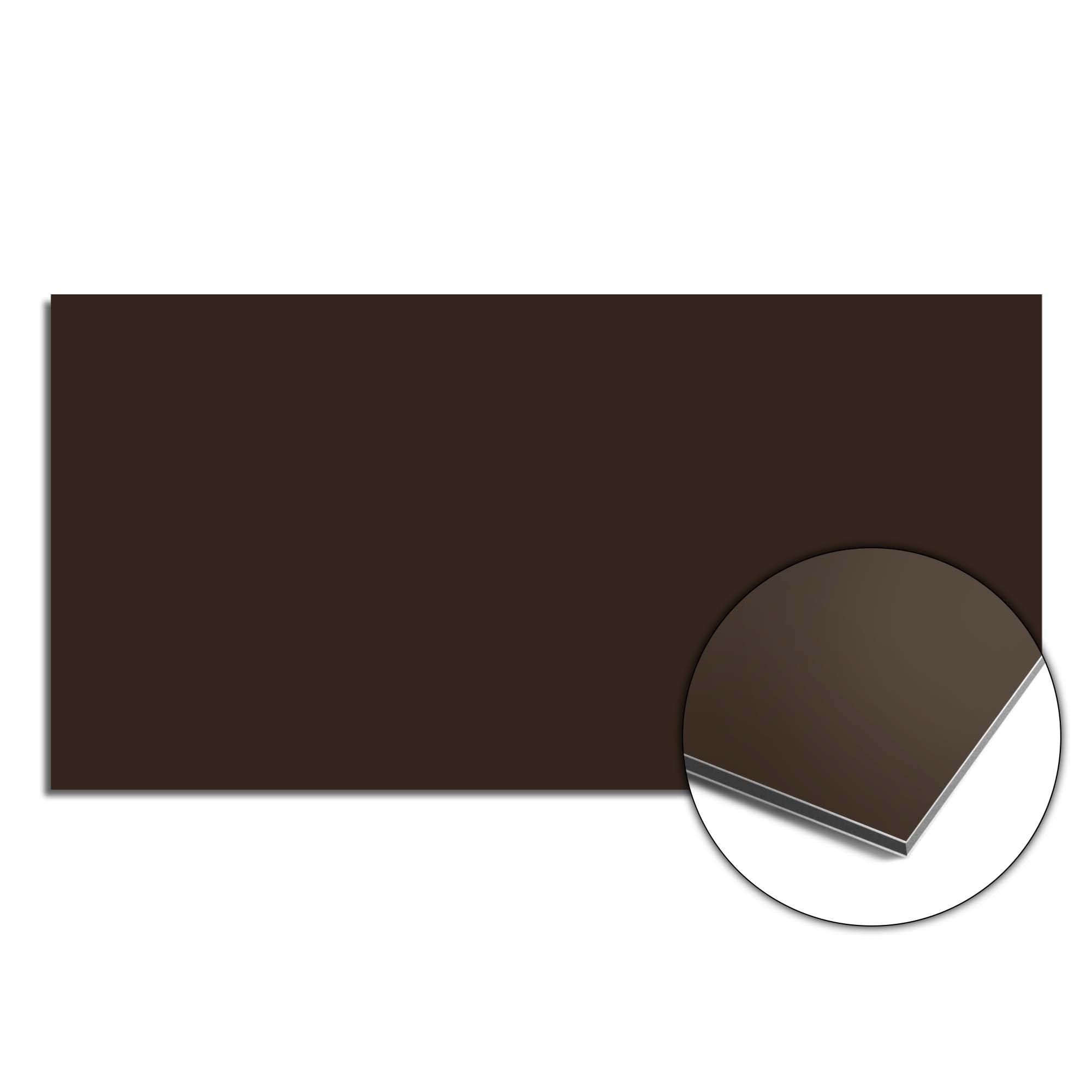 Lucida Splashback in einem dunklen Braunton für eine schicke Küche, ideal als Spritzschutz und Küchenrückwand.