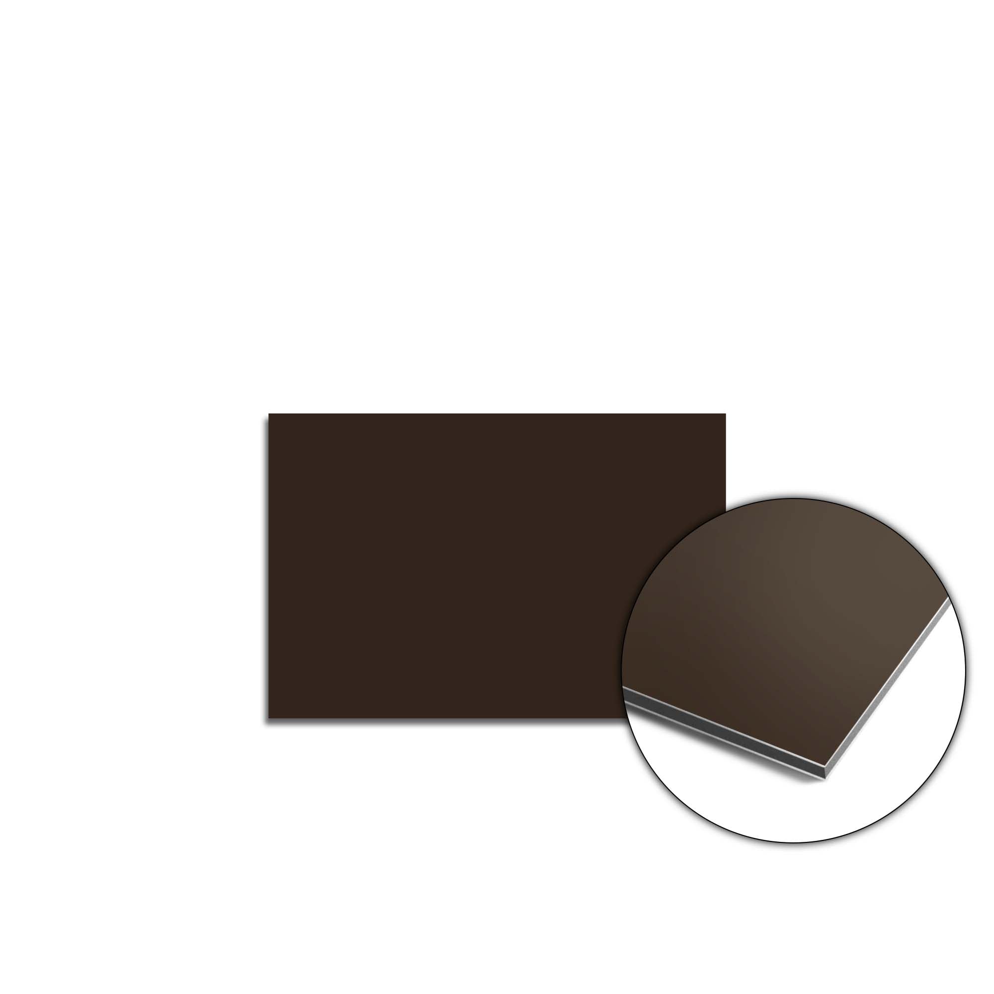 Lucida Splashback in schickem Dunkelbraun, ideal als Küchenrückwand oder Spritzschutz für einen warmen, luxuriösen Look.