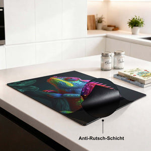 Neon Chameleon – Herdabdeckplatte