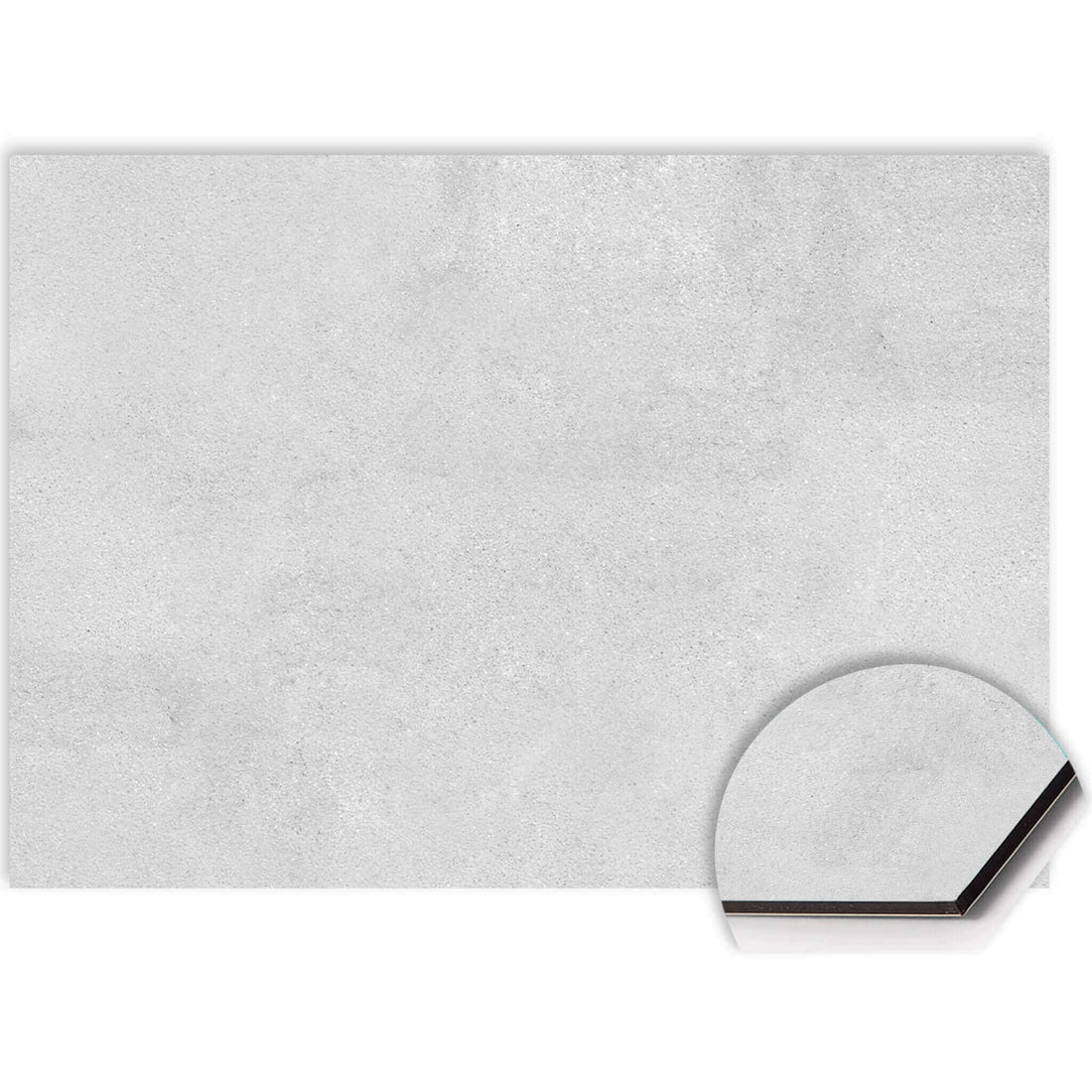 Glatte Betonrückwand für moderne Küchen mit einer subtilen Textur aus kratzfestem Aluminium Dibond.