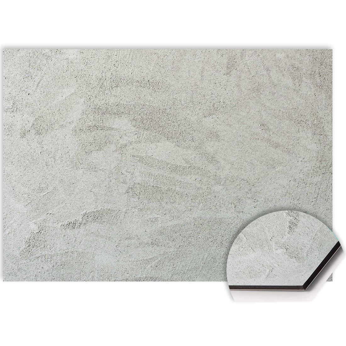 Soft Concrete Finish Spritzschutz für die Küche, kratzfestes und hitzebeständiges Material mit ruhiger Betonoptik.