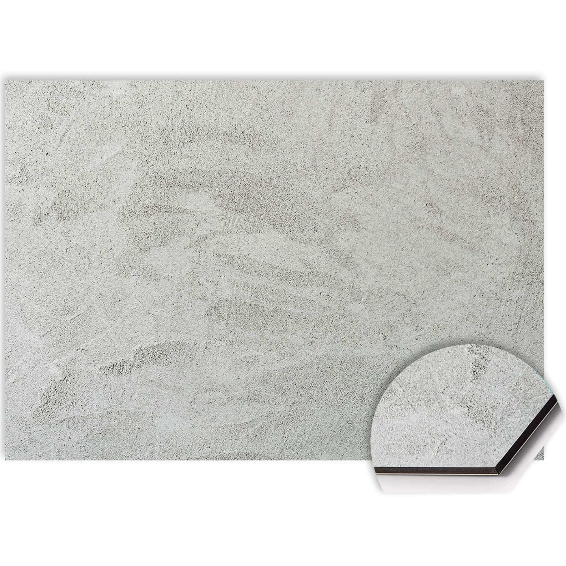 Soft Concrete Finish Spritzschutz für die Küche, kratzfestes und hitzebeständiges Material mit ruhiger Betonoptik.