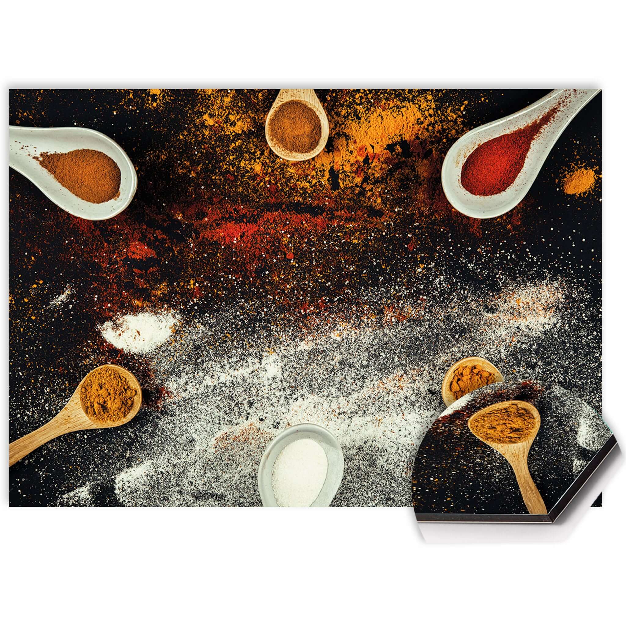 Splash Screen Küche mit bunter Gewürzmischung - Spice Fusion design