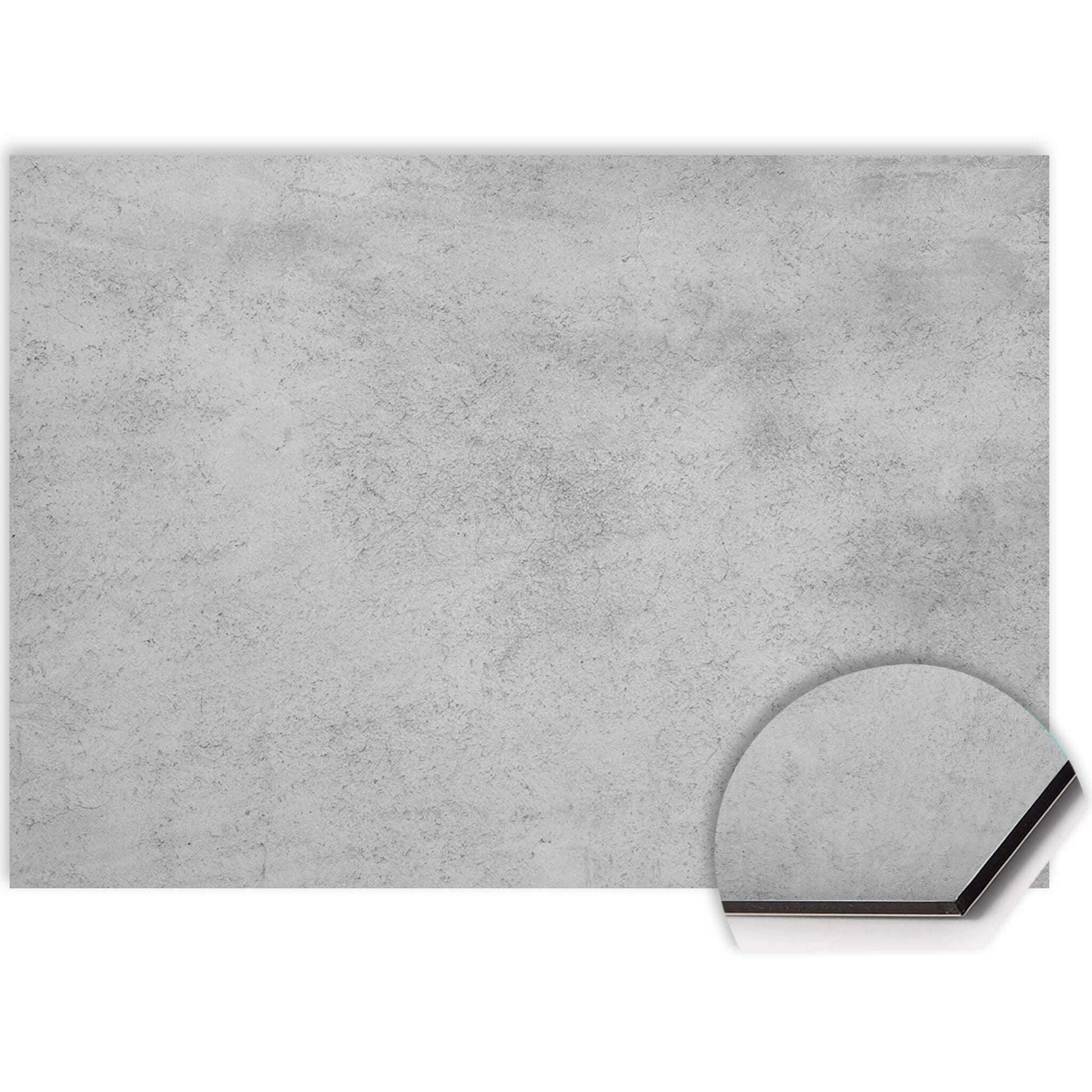 Urban Grey Spritzschutz für die Küche, aus Aluminium Dibond, kratzfest und hitzebeständig.