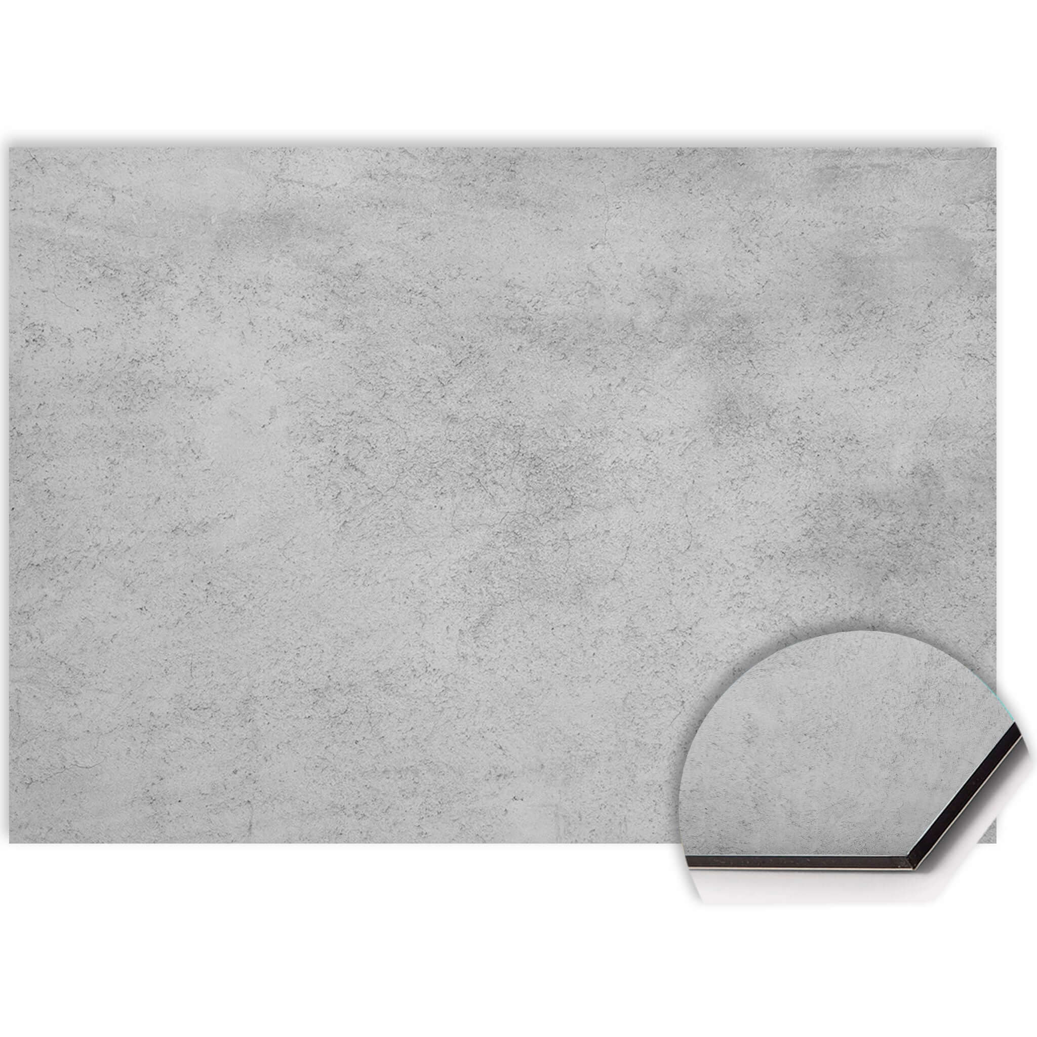 Urban Grey Spritzschutz für die Küche, aus Aluminium Dibond, kratzfest und hitzebeständig.