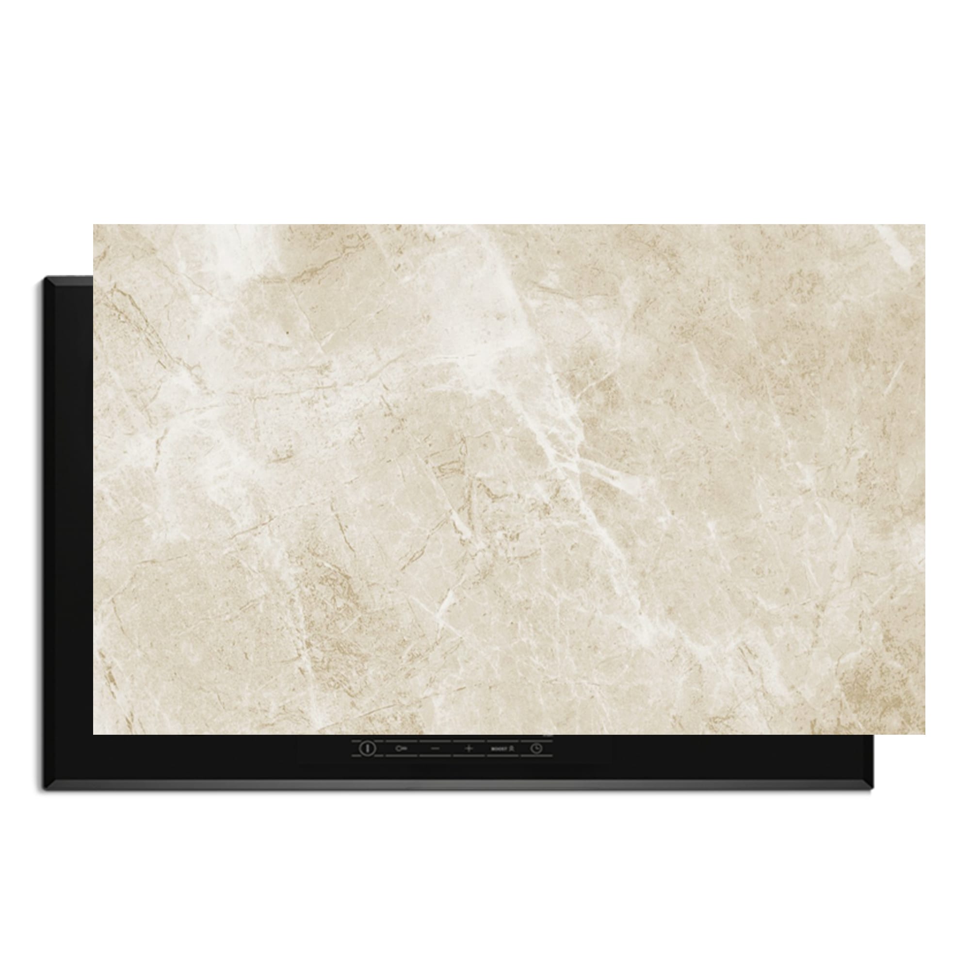 Beige Marble inductiebeschermer product 86x52 cm — KitchenArt