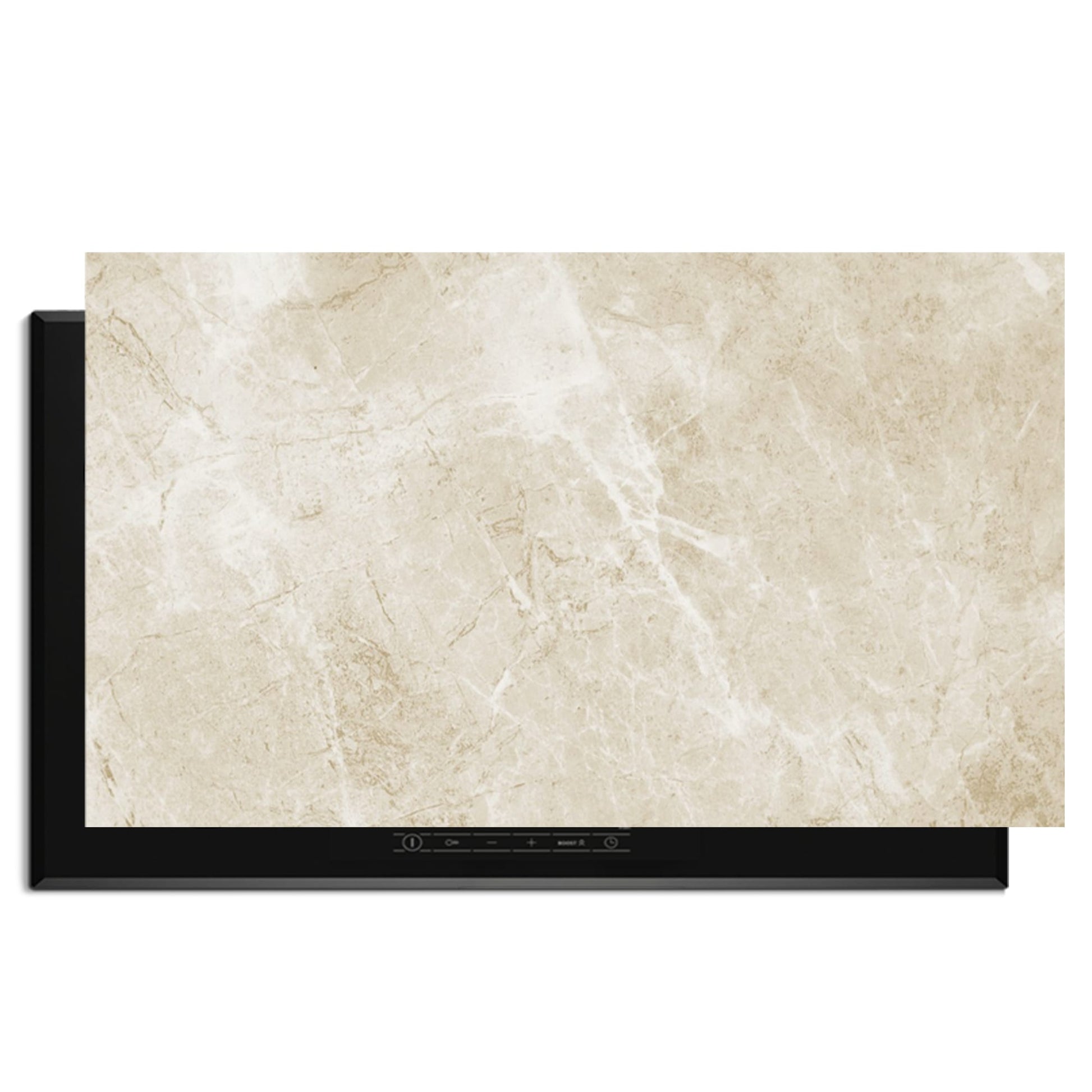 Beige Marble inductiebeschermer product 90x52 cm — KitchenArt