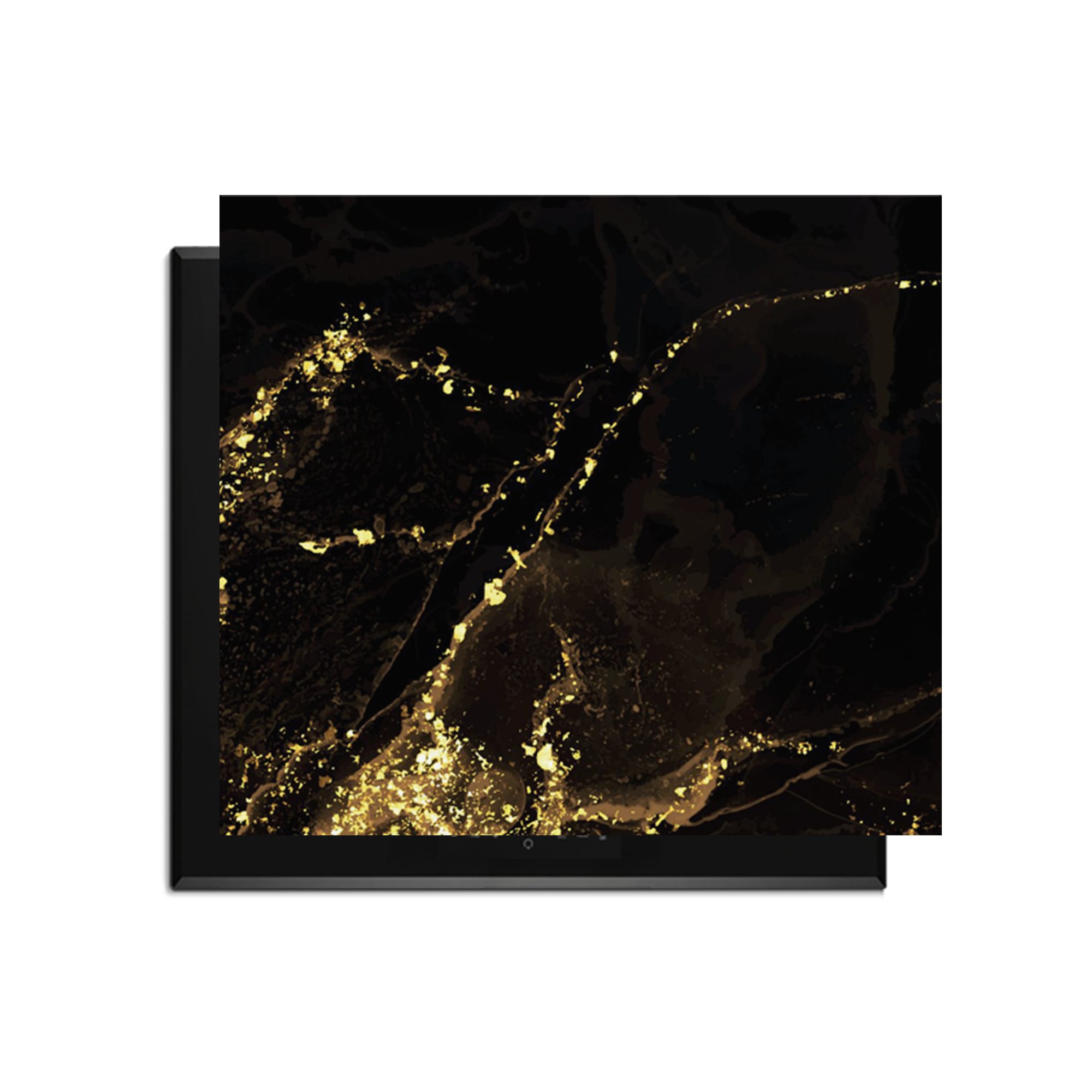 Black Marble Gold (IB) inductiebeschermer product 59x50 cm — KitchenArt